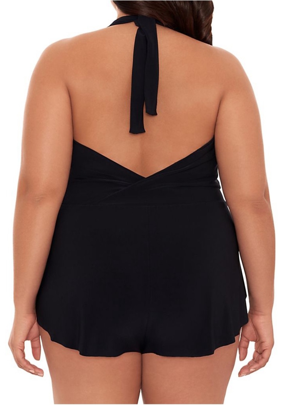 Venus Purple and pink halter one piece swimsuit with ruffle details